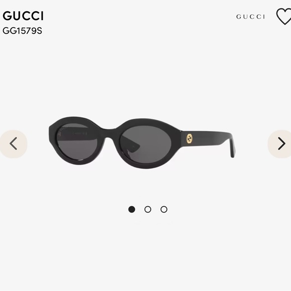 Gucci Black Oval Women's Sunglasses - Picture 9 of 9